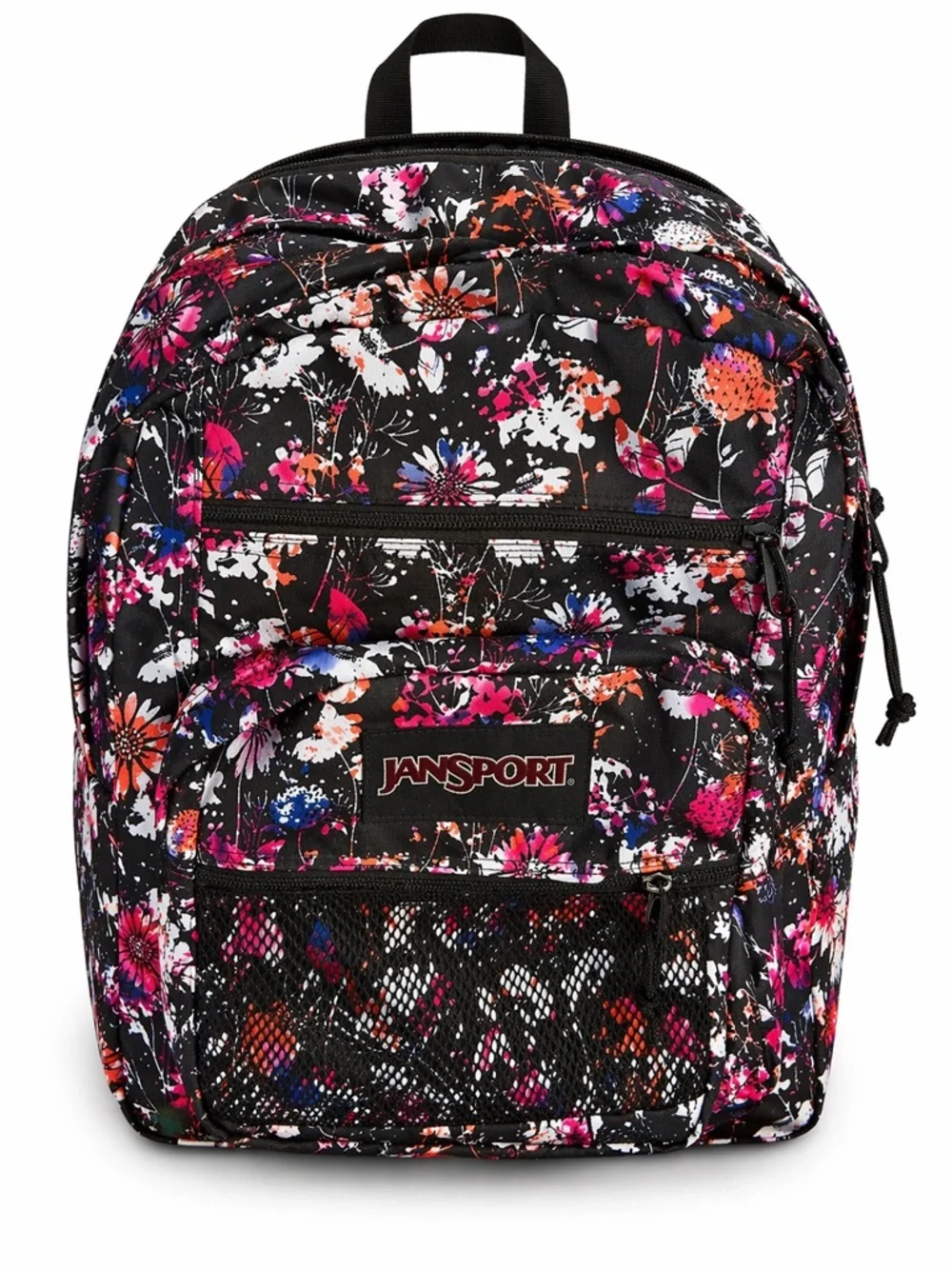 JanSport Black Floral Backpack Multicolor School Travel Book